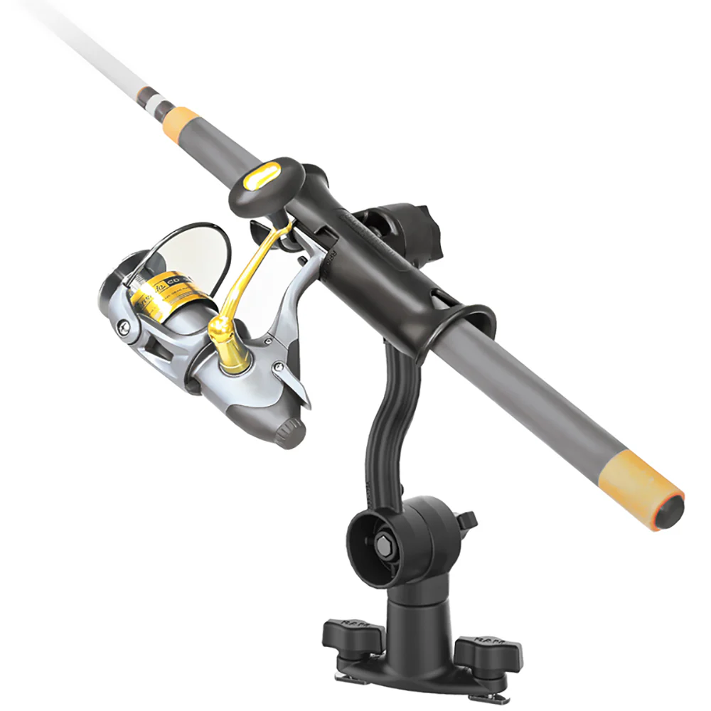 RAM Mount RAM Tube Jr. Rod Holder with Spline Post, Extension Arm and Track Base [RAP-390-PA-421] - Image 2