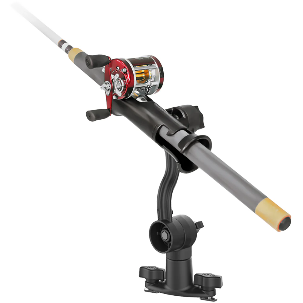 RAM Mount RAM Tube Jr. Rod Holder with Spline Post, Extension Arm and Track Base [RAP-390-PA-421] - Image 3