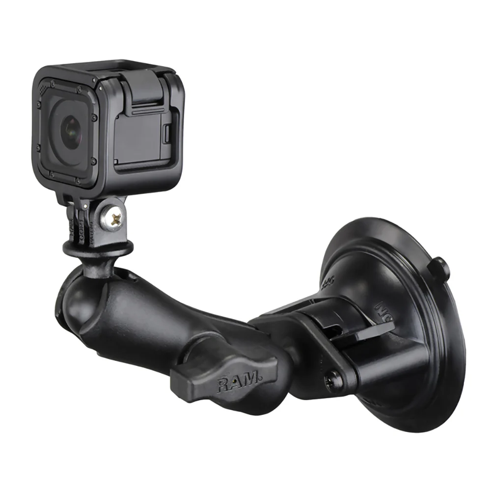 RAM Mount RAM Twist-Lock Suction Cup Mount w/Universal Action Camera Adapter [RAM-B-166-GOP1U] - Image 2