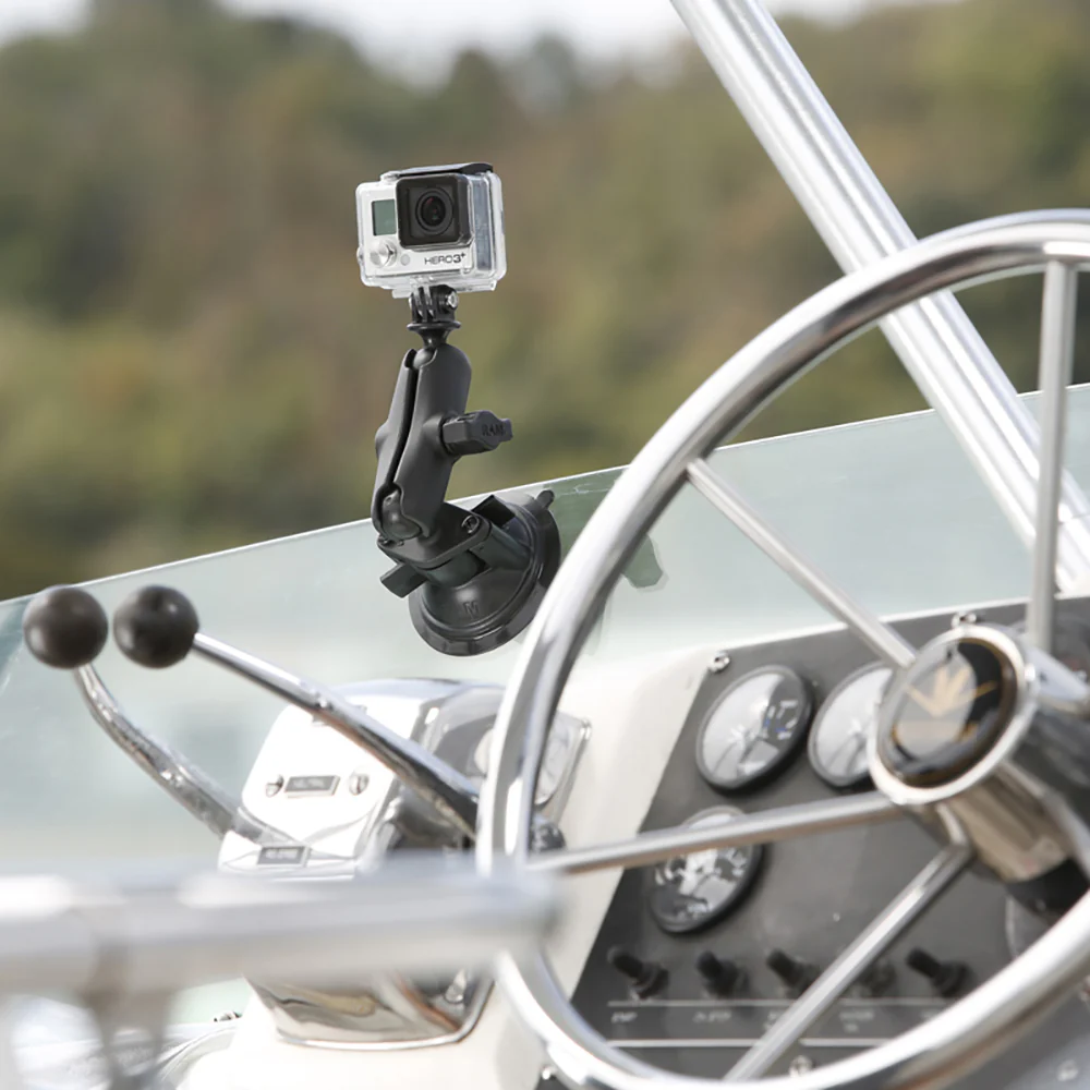 RAM Mount RAM Twist-Lock Suction Cup Mount w/Universal Action Camera Adapter [RAM-B-166-GOP1U] - Image 3