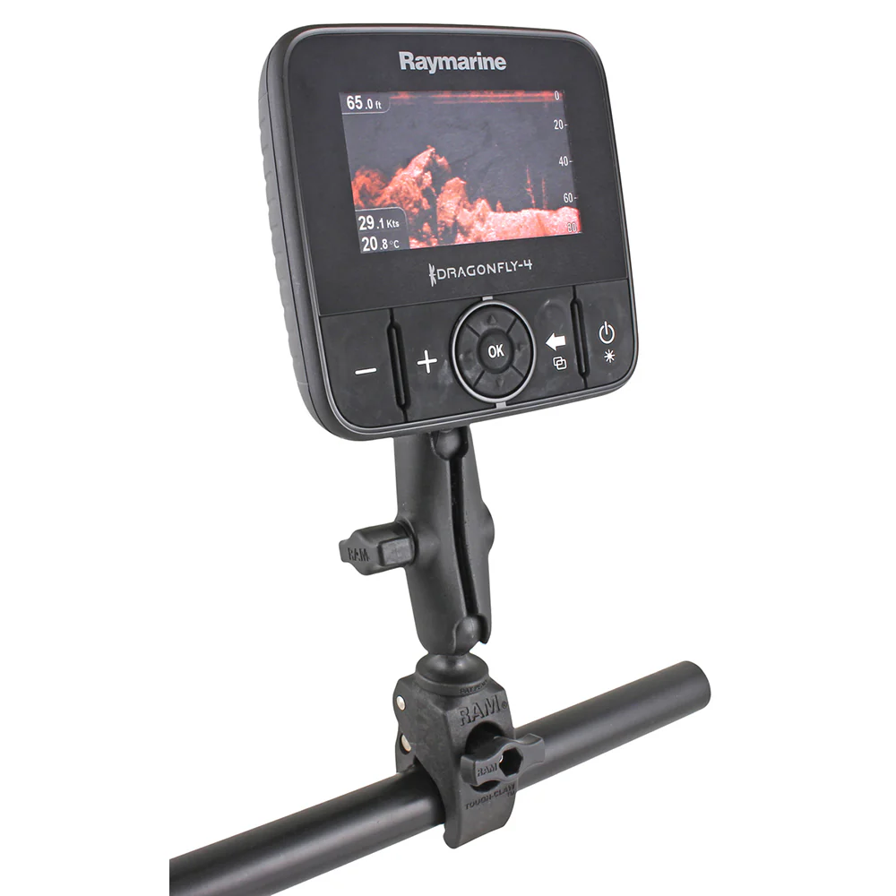 RAM Mount Small Tough-Claw Base w/1" Ball & M6 x 30 SS Hex Head Bolt f/Raymarine Dragonfly-4/5 & WiFish [RAM-B-400-379-M616U] - Image 2