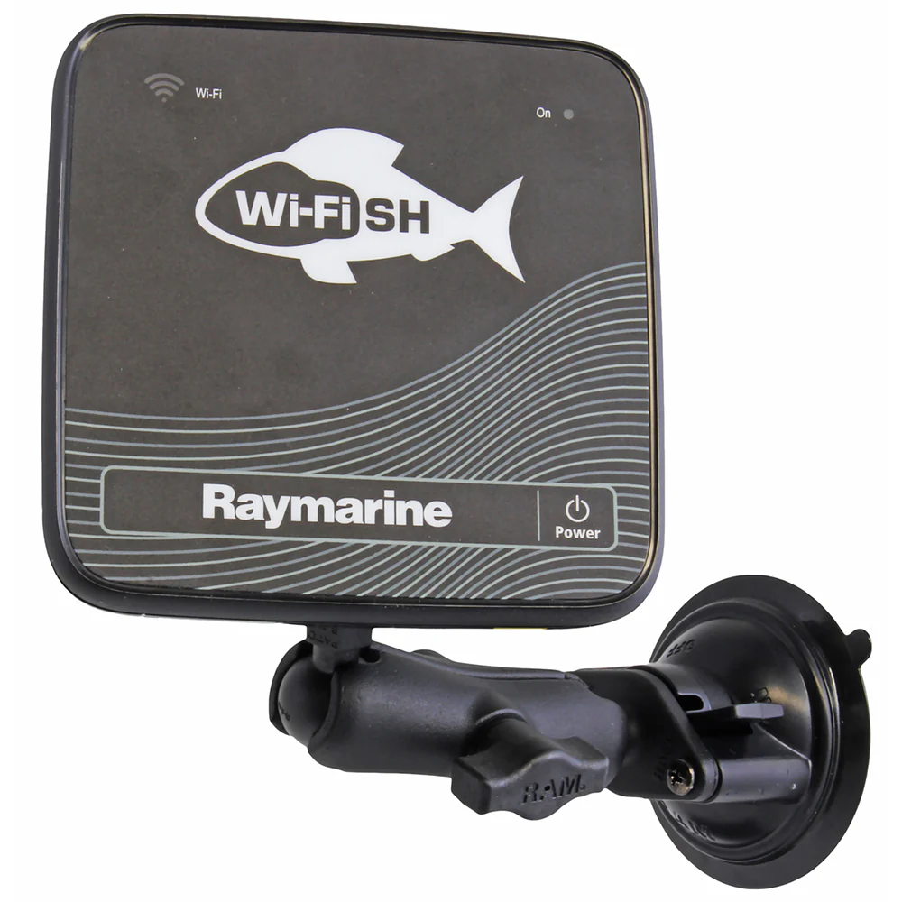 RAM Mount Suction Cup Mount w/1" Ball, including M6 X 30 SS HEX Head Bolt, f/Raymarine Dragonfly-4/5  WiFish Devices [RAM-B-224-1-379-M616U] - Image 2