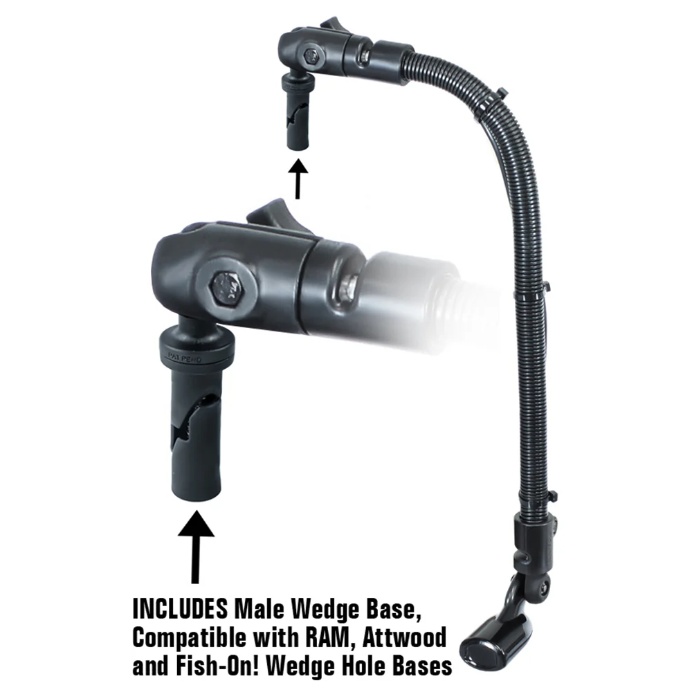 RAM Mount Transducer Arm Mount w/1" Ball Wedge - Compatible w/Scotty/Hobie [RAM-B-316-18-TRA1-354] - Image 2