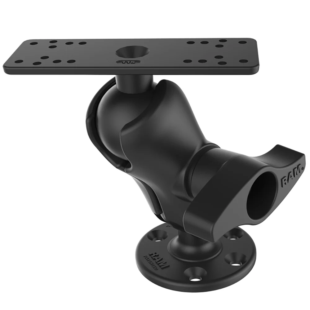 Ram Mount Universal D Size Ball Mount with Short Arm and Hi-Torq Wrench for 9"-12" Fishfinders and Chartplotters [RAM-D-115-C-KNOB9H] - Image 3