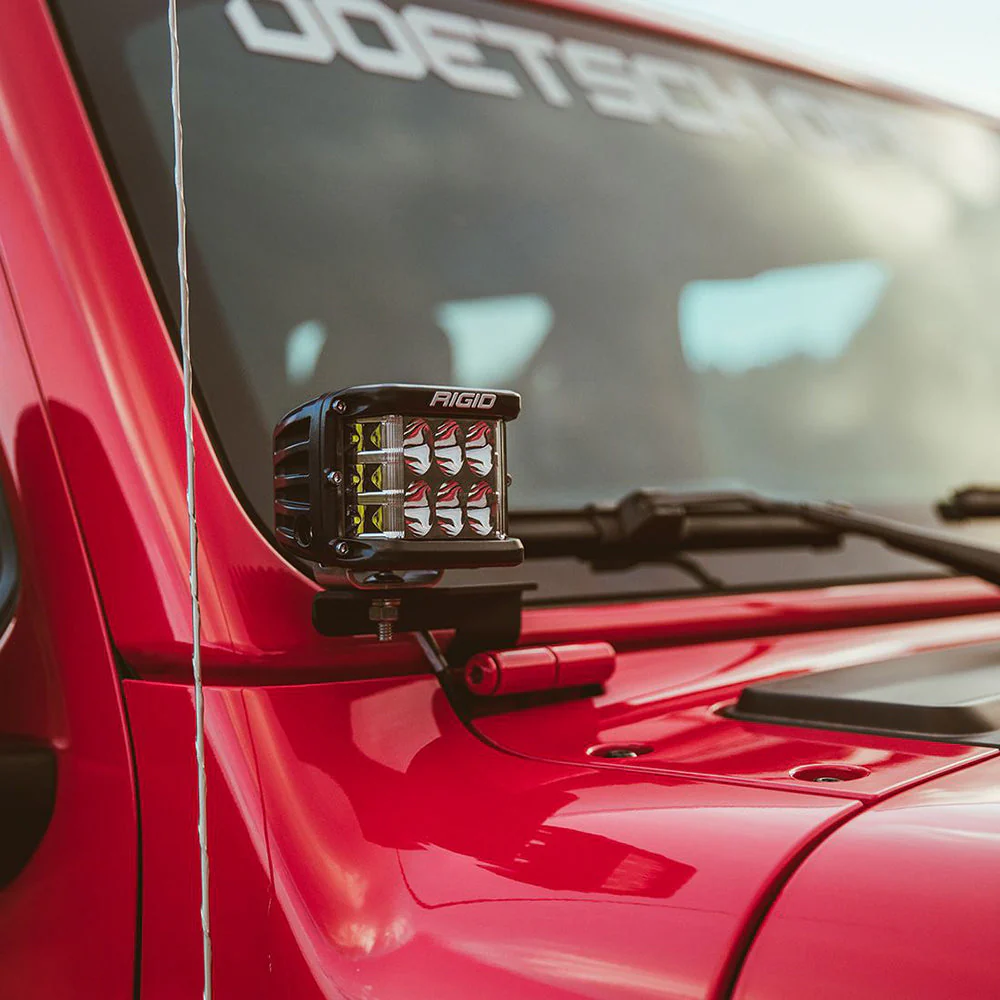 RIGID Industries 2018 Jeep Wrangler JL A-Pillar Mount f/2 D-Series, D-SS, SR-M or Ignite Lights [41659] - Image 3