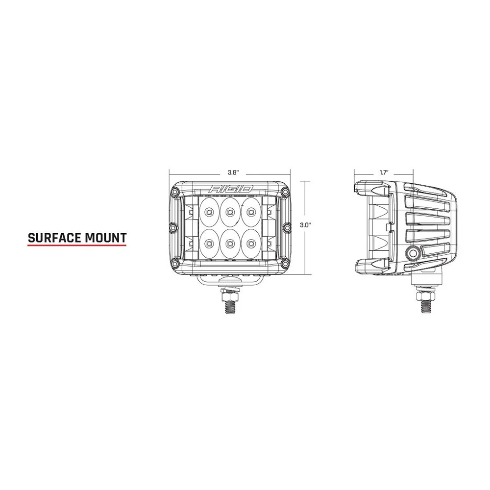 RIGID Industries D-SS Series PRO Spot LED Surface Mount - Pair - White [862213] - Image 2