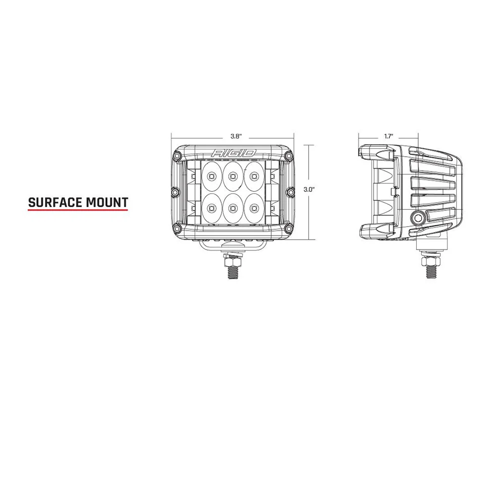 RIGID Industries D-SS Series PRO Spot Surface Mount - Pair - Black [262213] - Image 2