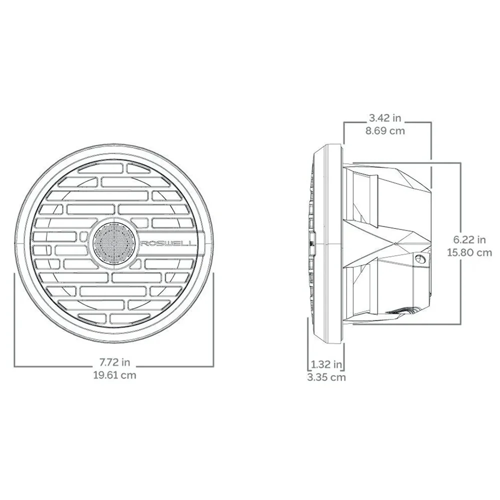 Roswell R1 7.7 Marine Speakers - White - 90W RMS  180W Peak Power [C920-21140] - Image 2