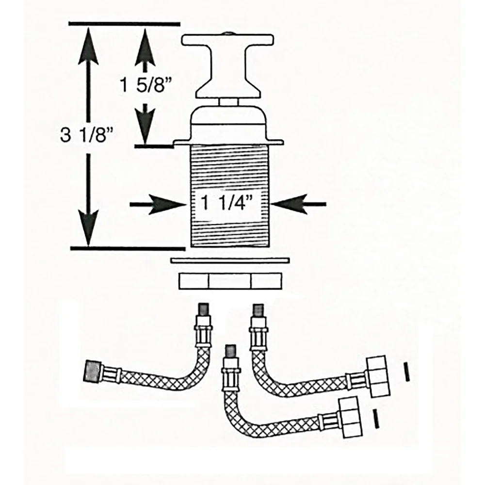 Scandvik T-Handle Shower Mixer Control [10617P] - Image 2