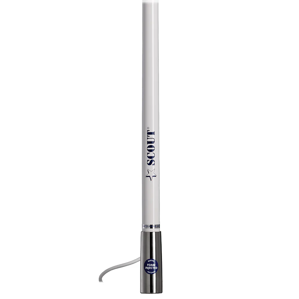 Scout Titan Series 4' White VHF Antenna 3dB Stainless Steel Ferule w/5M RG-58 Includes PL-259 [PF AN NVHF00044T] - Image 2