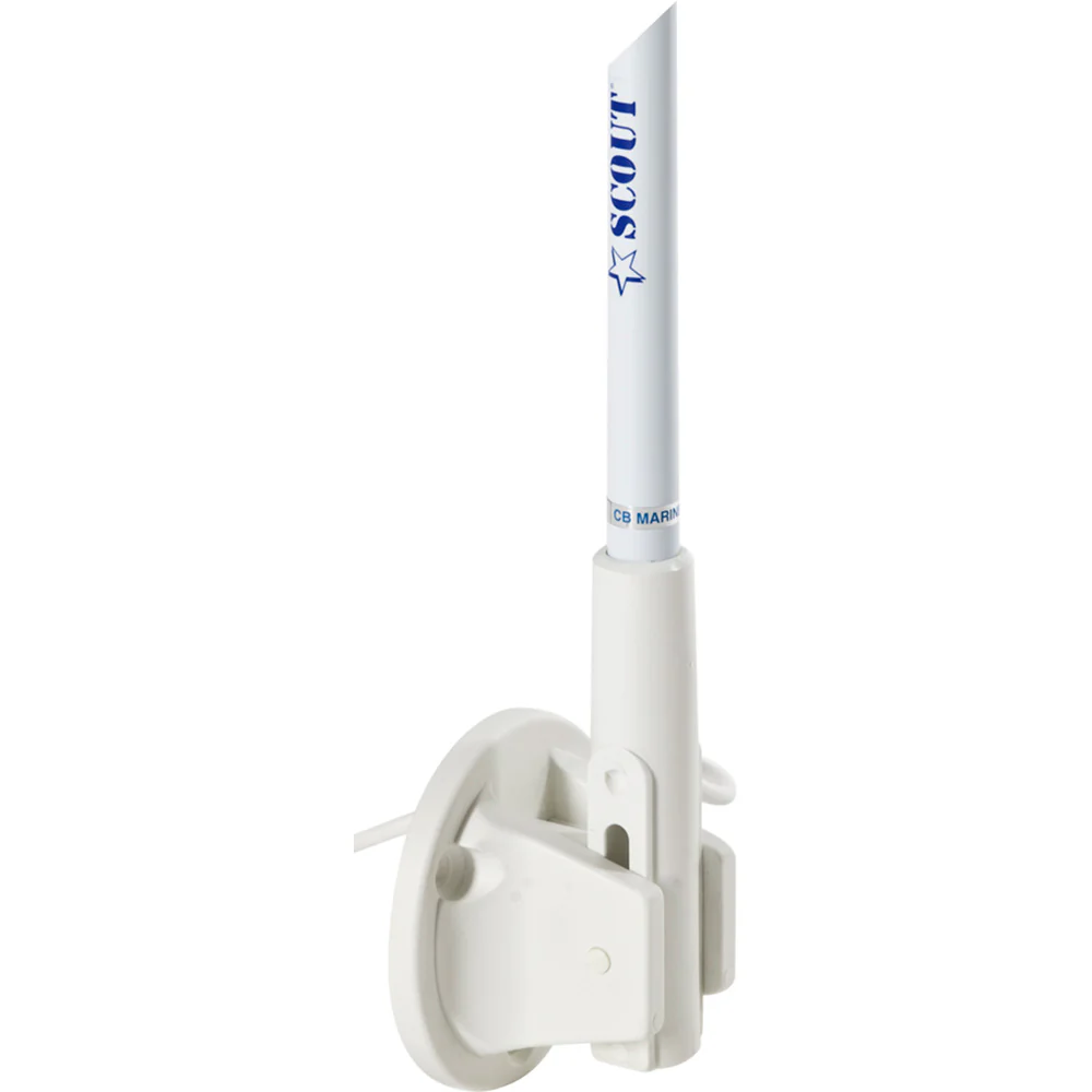 Scout 5' White VHF Antenna 3dB Lift  Lay Mount w/5M RG-58 [PF AN NVHF00005] - Image 2
