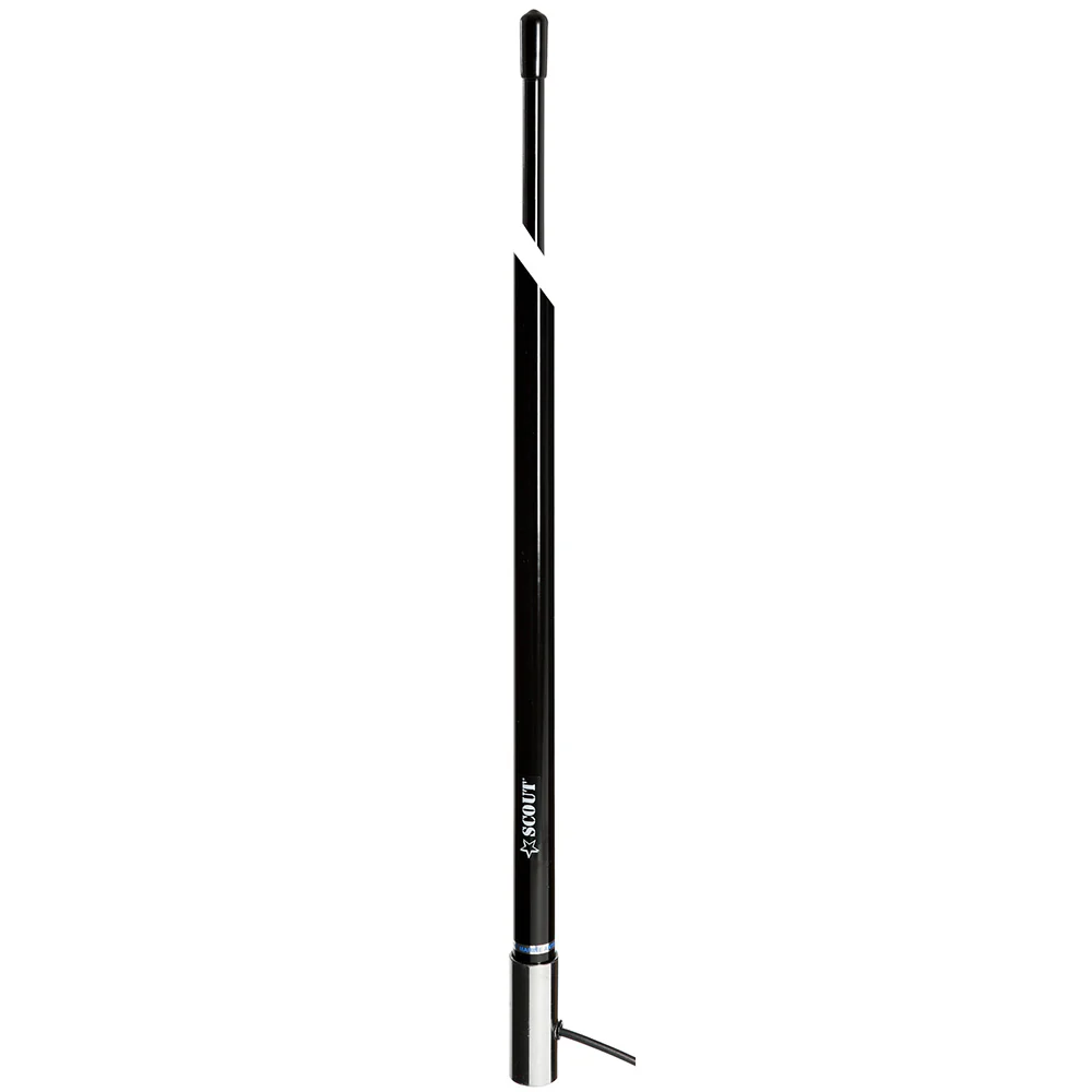 Scout 8' Black VHF Antenna 6dB Stainless Steel Ferrule w/5M RG-58 Coax Includes PL-259 KS-42 [PF AN NVHF00009T] - Image 2
