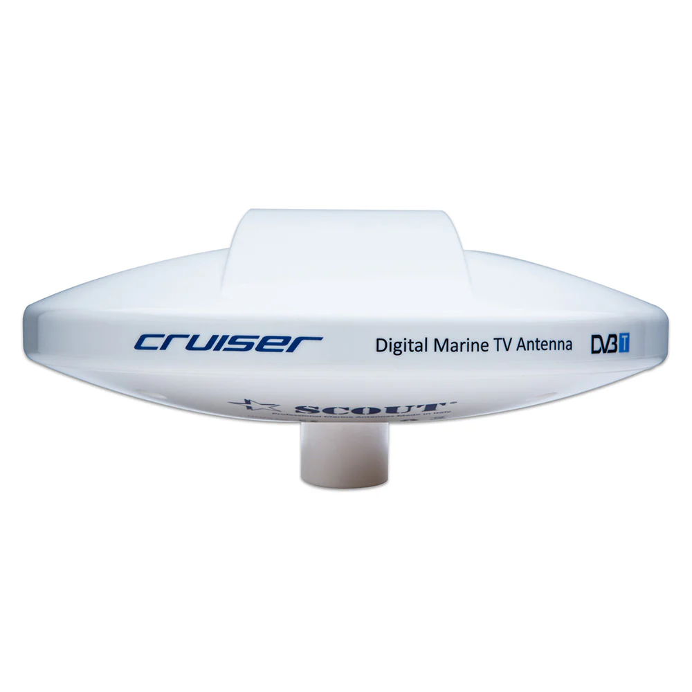Scout Cruiser 10" White TV Antenna Omnidirectional w/20M, 75 ohms, Cable [PF AN NTV001] - Image 2