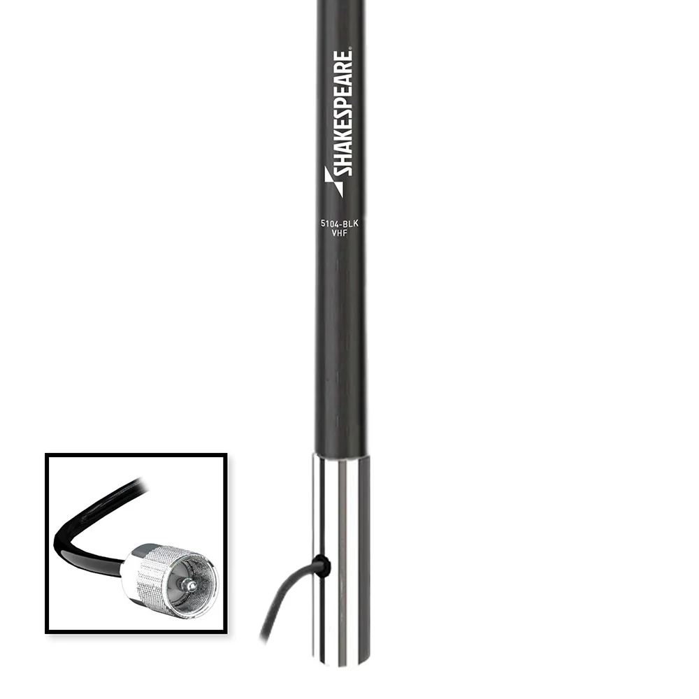 Shakespeare 5104 4 Classic VHF Antenna w/15' RG-58 Cable - Black [5104-BLK] - Image 2