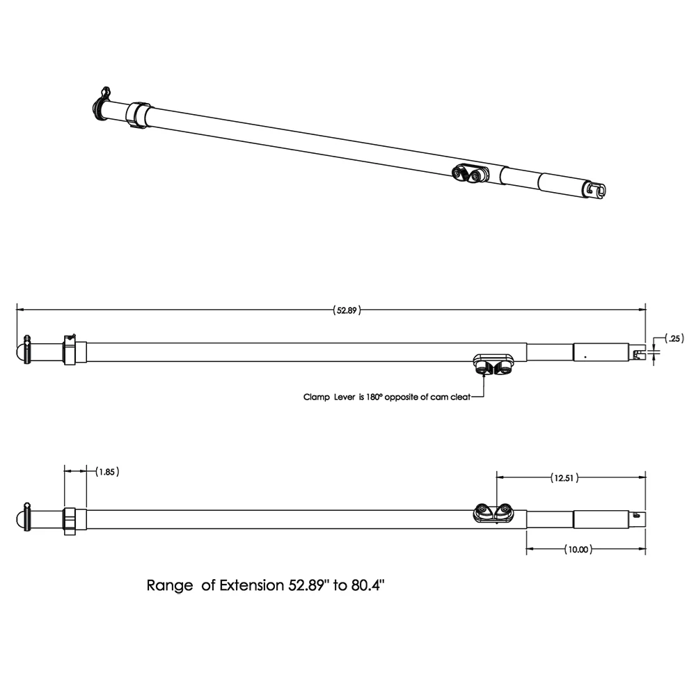 TACO Tele-Sun Carbon Fiber Shade Poles w/Carry Bag [T10-7005CF] - Image 4