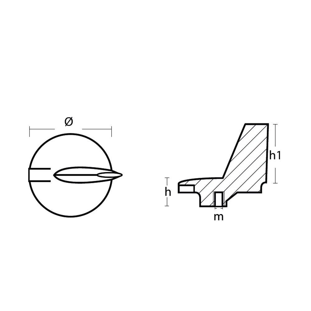 Tecnoseal Zinc Yamaha Trim Tab Anode f/200 - 300 HP Motors [01145] - Image 2