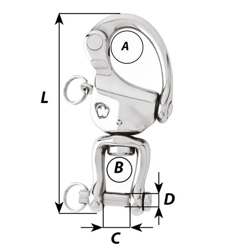 Wichard HR Snap Shackle With Clevis Pin Swivel - 120mm Length - 4-23/32" [2478W] - Image 2